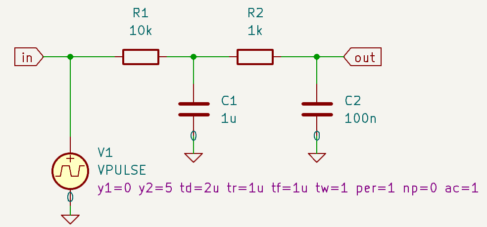 RC transient circuit