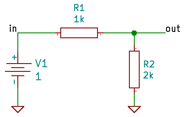 voltage devider circuit diagram